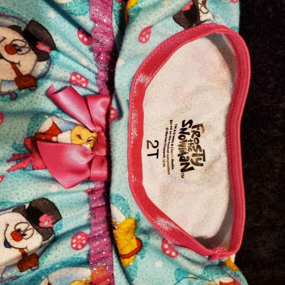 Frosty the Snowman 2T girl soft flannel nightgown